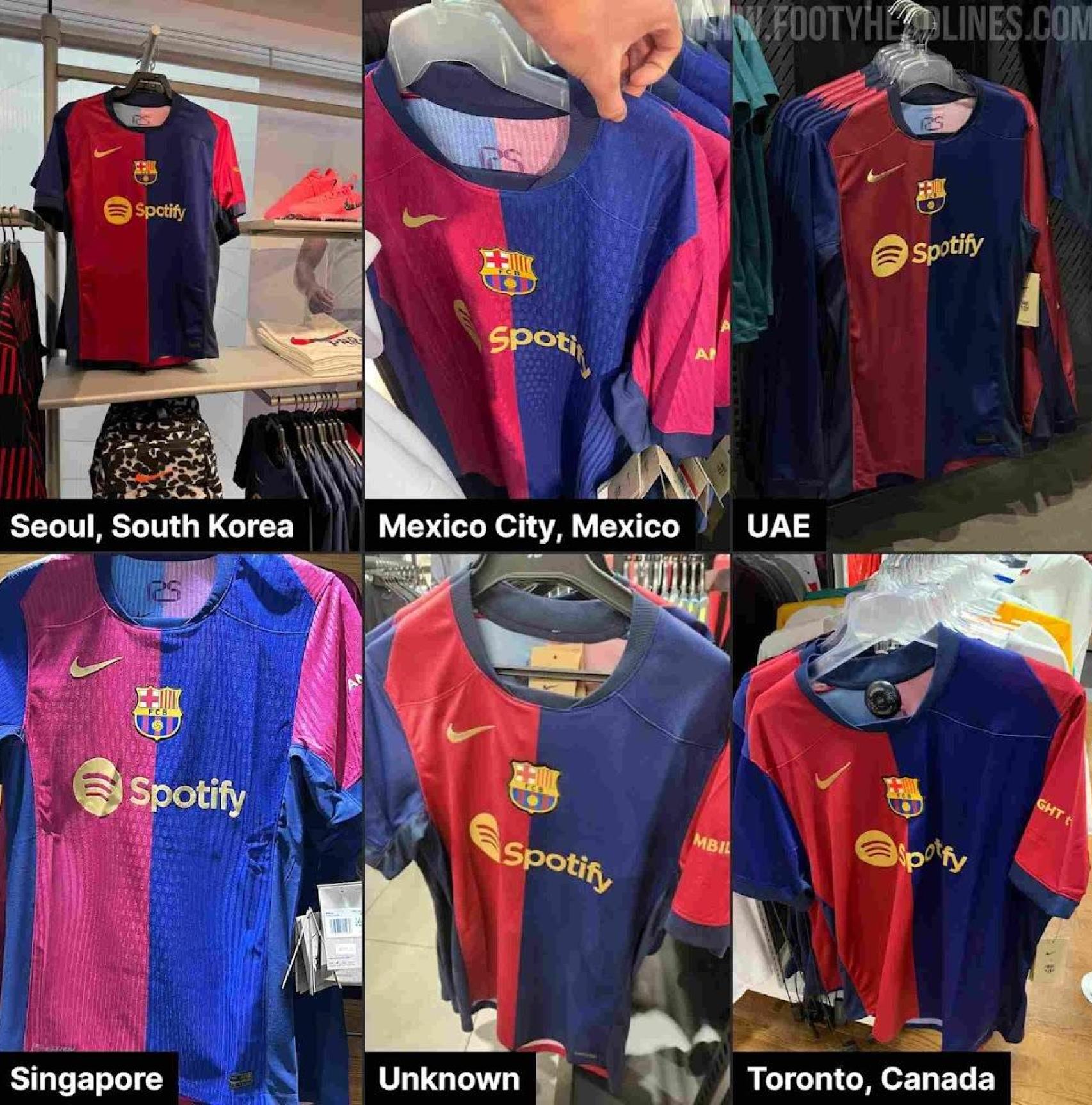La camiseta del Barça sale a la venta en tiendas de todo el mundo