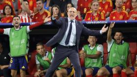 La reacción de Luis de la Fuente durante el partido entre España y Francia