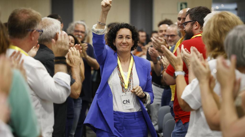 La secretaria general de ERC, Marta Rovira, llega a un discurso tras el Consell Nacional de ERC, en la sede del partido, a 12 de julio de 2024