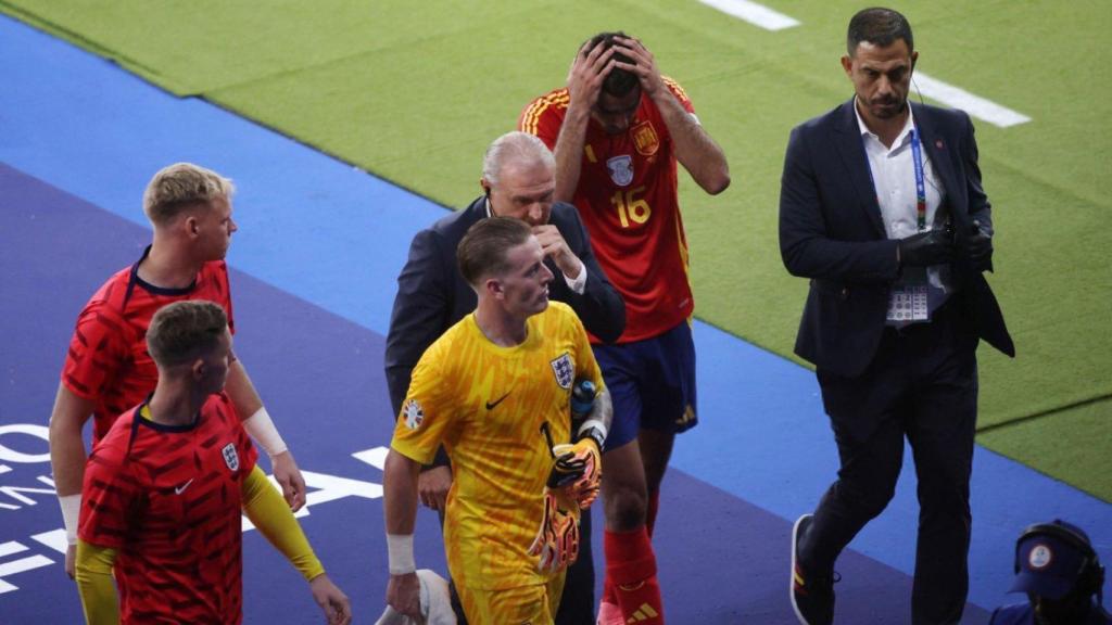 La frustración de Rodri por la lesión sufrida en el España-Inglaterra