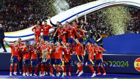 La selección de España celebra la conquista de la Eurocopa 2024