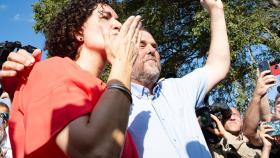 La secretaria general de ERC, Marta Rovira, y el expresidente de ERC, Oriol Junqueras