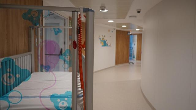 Uno de los espacios del área reformada de pediatría, en el Hospital Vall d'Hebron