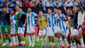 La selección de Argentina festeja el título de la Copa América 2024