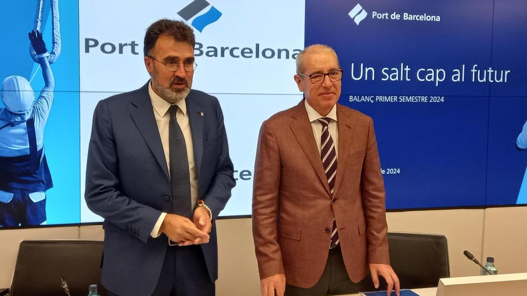 Lluís Salvadó, presidente del Puerto de Barcelona y José Alberto Carbonell, director general