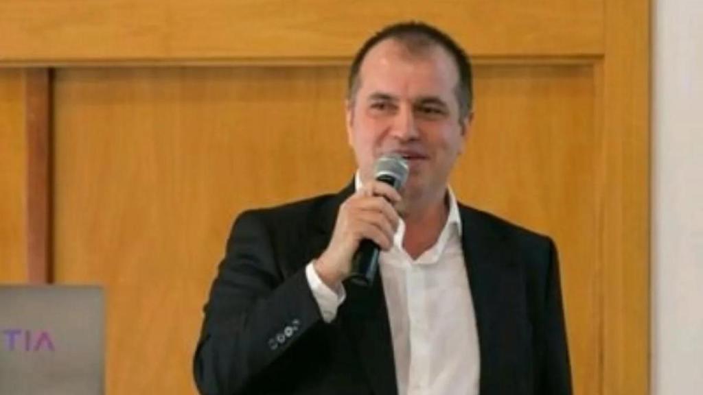 Jordi Termes, creador de Bizum y candidato a la presidencia del Barça, en un acto