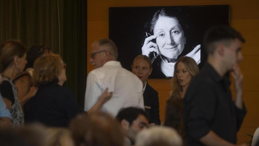 Una imagen de Rosa Regàs, en su funeral celebrado en Barcelona