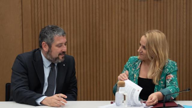Imagen de la consejera Natàlia Mas en una reunión de la comisión mixta Estado-Generalitat
