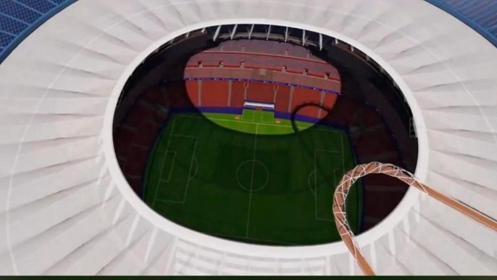 El diseño de 'sky-walk' del Camp Nou propuesto por el 'youtuber' Eduardo Barea