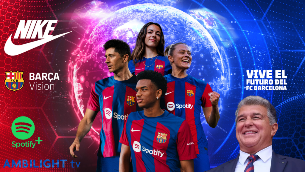 La nueva estructura de Laporta para Barça Vision: entran Nike, Spotify y Ambilight TV