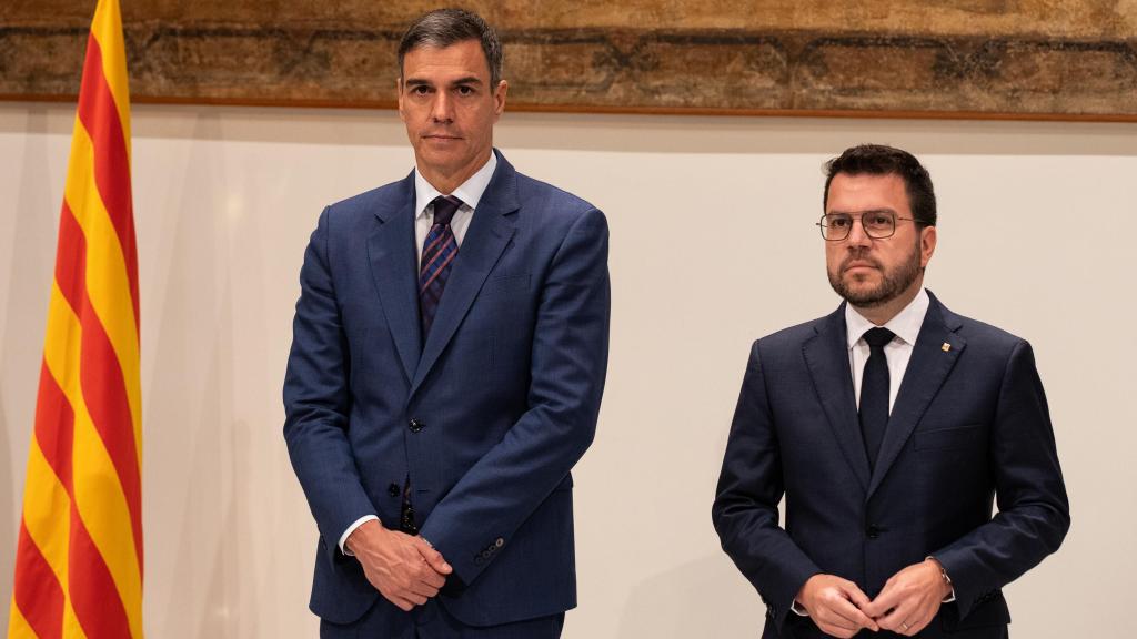 Pedro Sánchez y Pere Aragonès