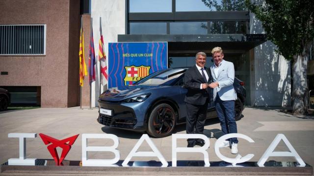 Joan Laporta refuerza la alianza entre el Barça y la empresa Cupra
