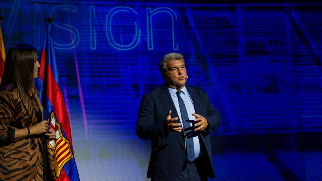 Joan Laporta, en la presentación de Barça Vision, una de las claves en el Espai Barça digital