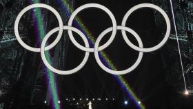 Los aros olímpicos en la inauguración de París 2024