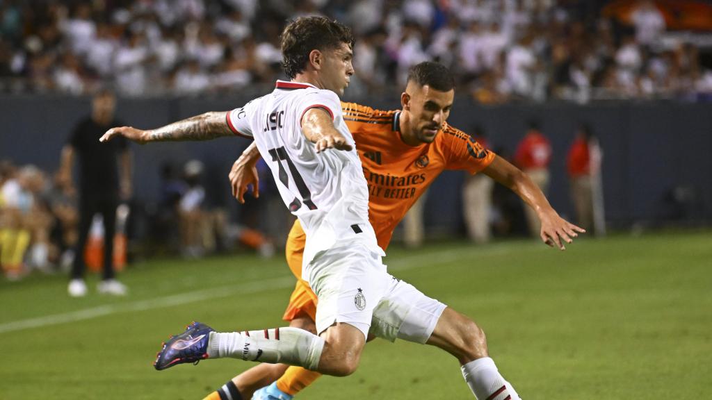 Christian Pulisic y Dani Ceballos, en el amistoso Real Madrid-Milan