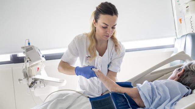 Una enfermera en el hospital de Mollet