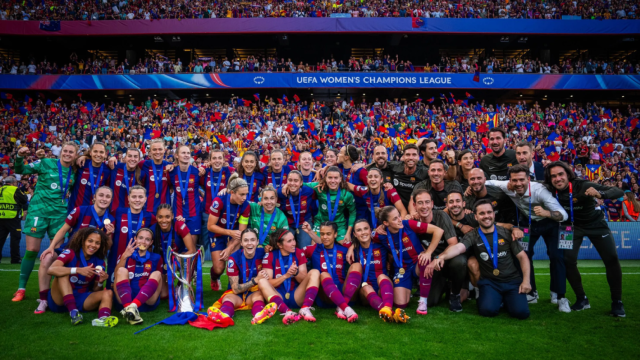 El Barça Femenino celebra la conquista de la Champions League en San Mamés