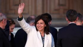 Anne Hidalgo, alcaldesa de París (Francia), en un acto público