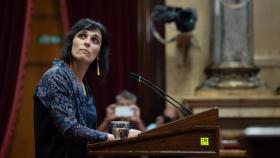 Sílvia Orriols, líder de Aliança Catalana, en el atril del Parlament