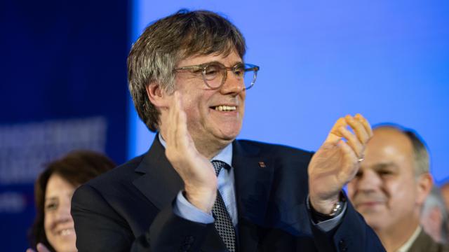 Carles Puigdemont, durante la noche electoral, el pasado 12 de mayo