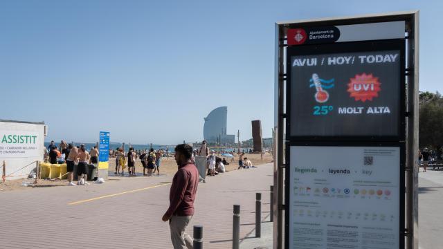 Calor en la playa de Barcelona