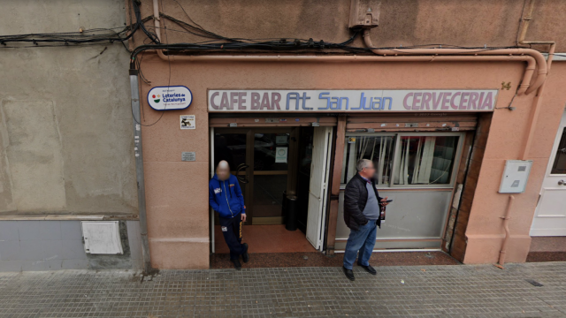 Fachada del Café Bar Atlético San Juan, negocio del fallecido