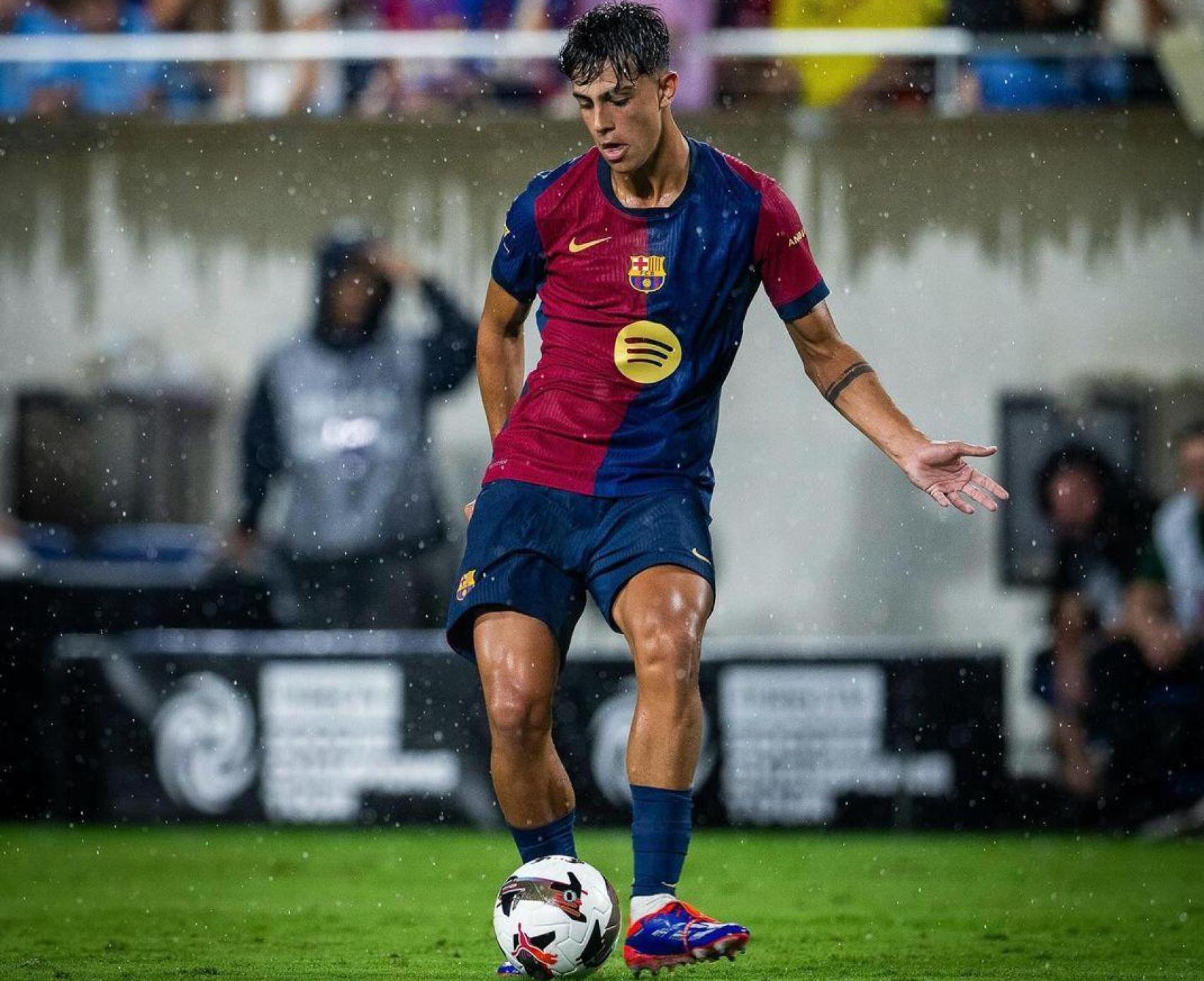 Marc Bernal en el amistoso de pretemporada contra el Manchester City