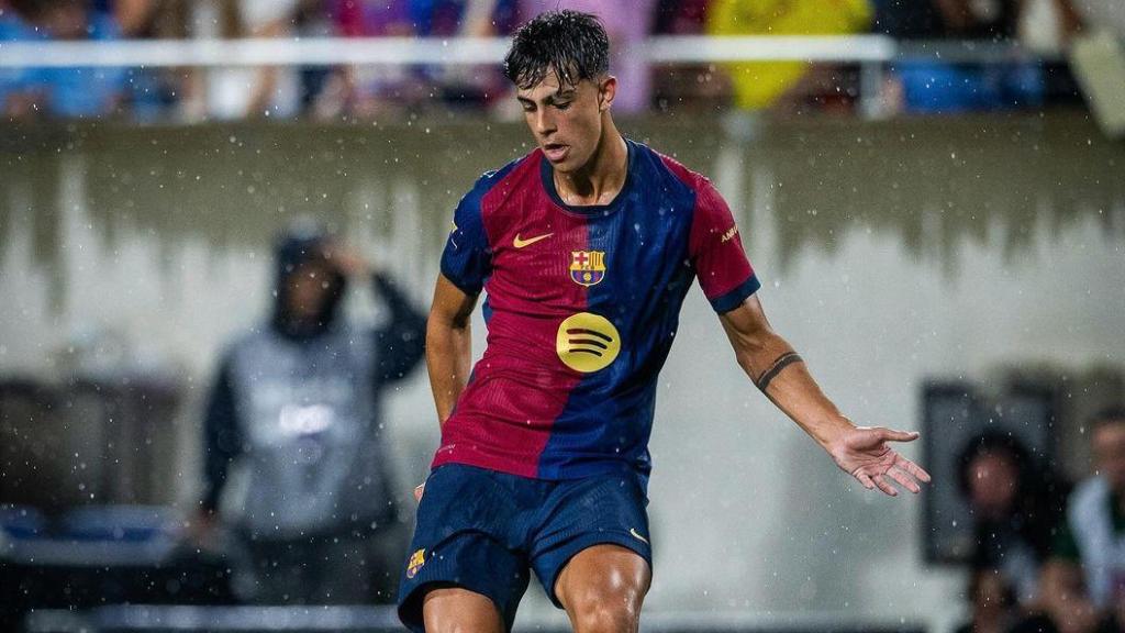 Marc Bernal en el amistoso de pretemporada contra el Manchester City