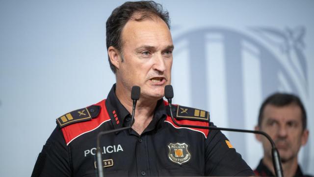 Eduard Sallent, comisario jefe de los Mossos d'Esquadra, en la rueda de prensa del pasado 9 de agosto