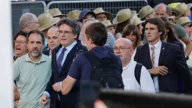 El 'expresident' Carles Puigdemont, en Barcelona el jueves