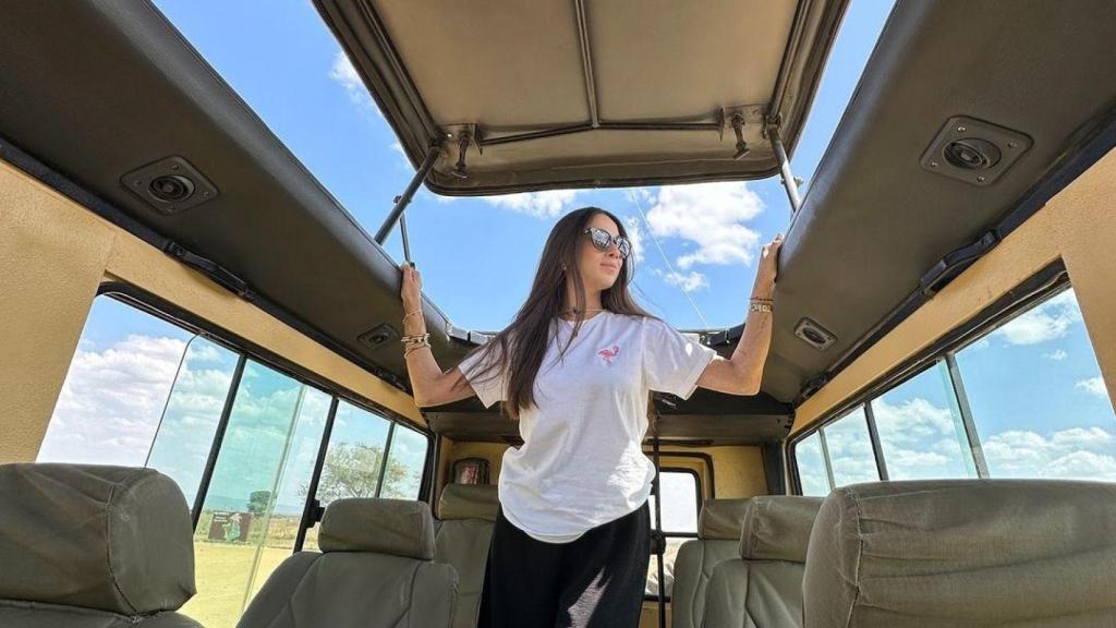 Idalete Ribeiro, de safari con Pau Víctor en Tanzania