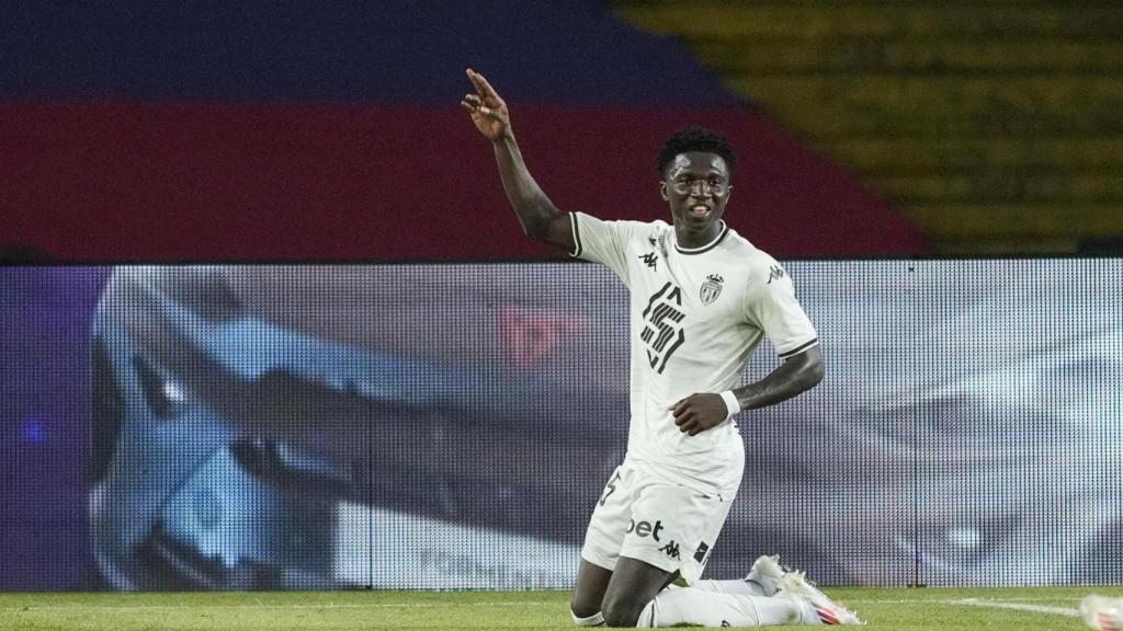 Camara celebra el primer gol del Mónaco