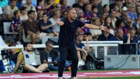 Hansi Flick durante el Gamper entre Barça y Mónaco