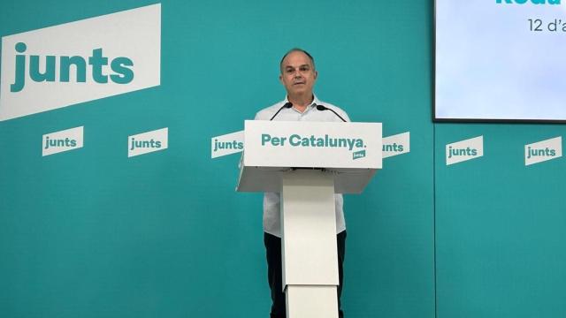 El secretario general de Junts, Jordi Turull, en rueda de prensa