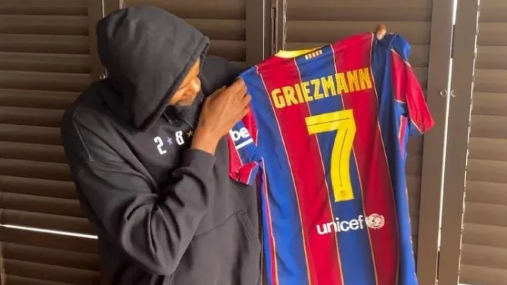 Durant con la camiseta del Barça, cuando Griezmann era jugador culé