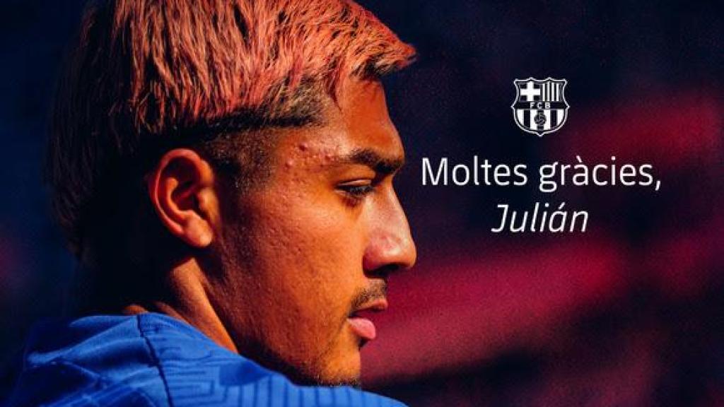 El Barça despide a Julián Araujo