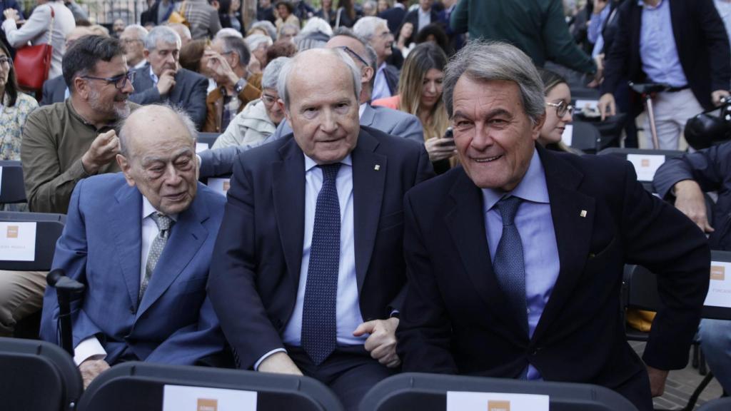 Imagen conjunta de Jordi Pujol, José Montilla y Artur Mas