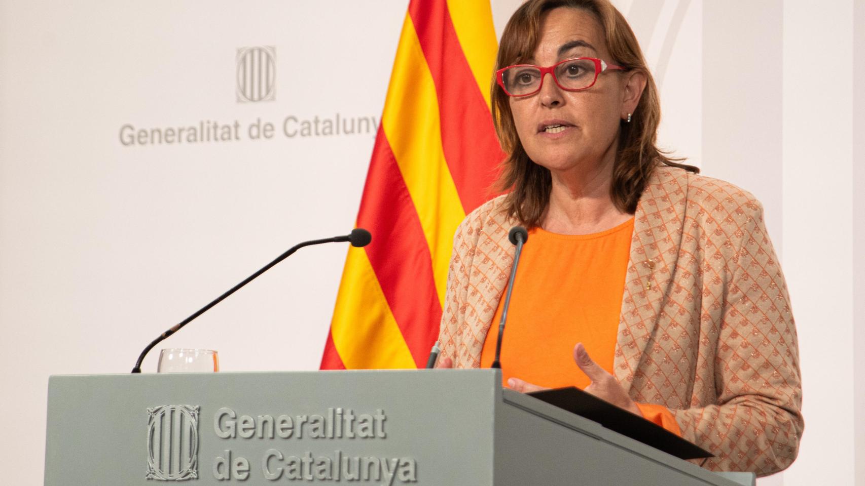 Sílvia Paneque, en su primera rueda de prensa como portavoz del Govern de la Generalitat de Catalunya