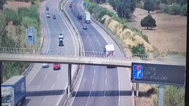 Corte en la AP-7 en La Jonquera (Girona)