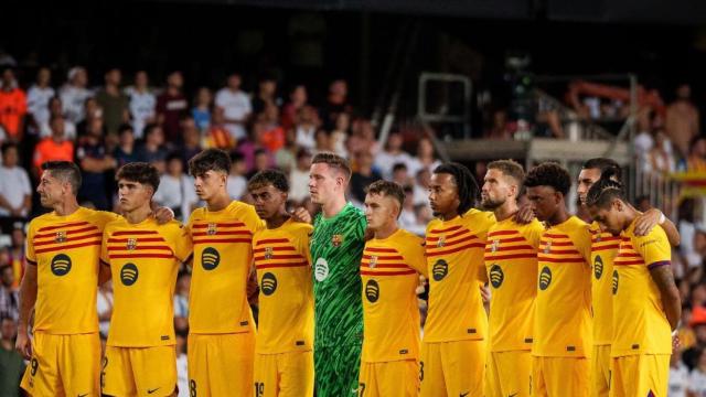 Fermín López, de vacaciones, apoya a los jugadores del Barça desde casa