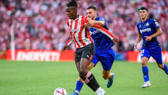 Nico Williams protagoniza una acción ofensiva en el último Athletic-Getafe