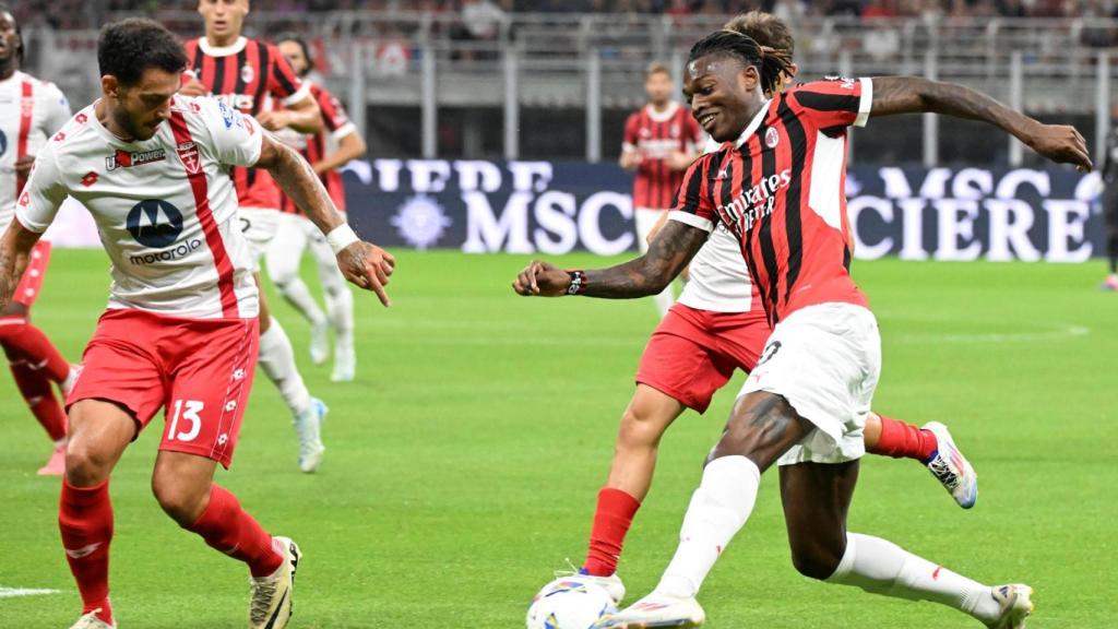 Rafael Leao, en un partido con la camiseta del Milan