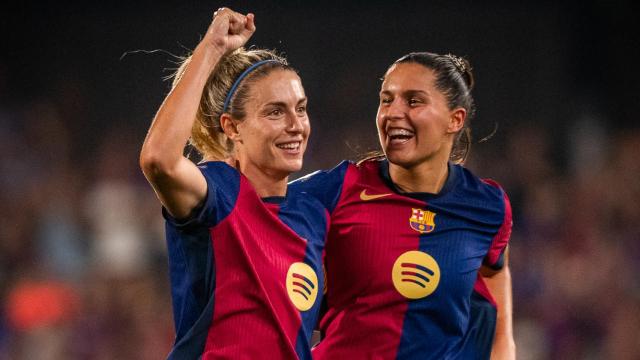 Alexia Putellas, junto a Kika Nazareth, en la victoria del Barça Femenino en el Gamper