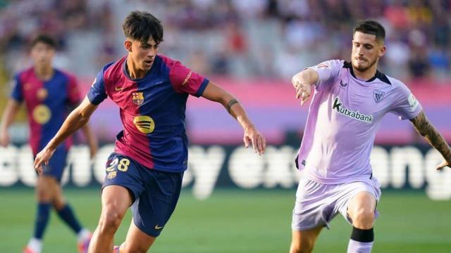 Marc Bernal en el Barça-Athletic de Montjuïc