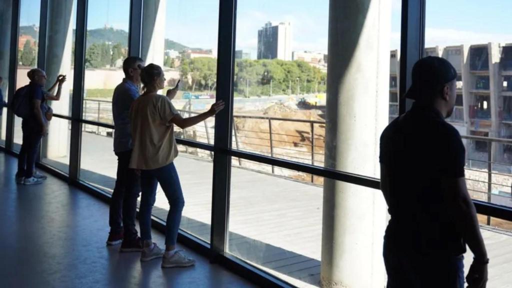 Mirador de las obras del Camp Nou