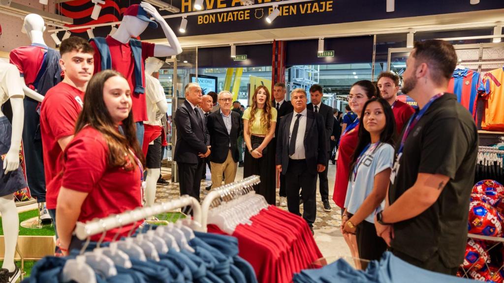 Laporta, en la inauguración de la segunda Barça Store de Madrid