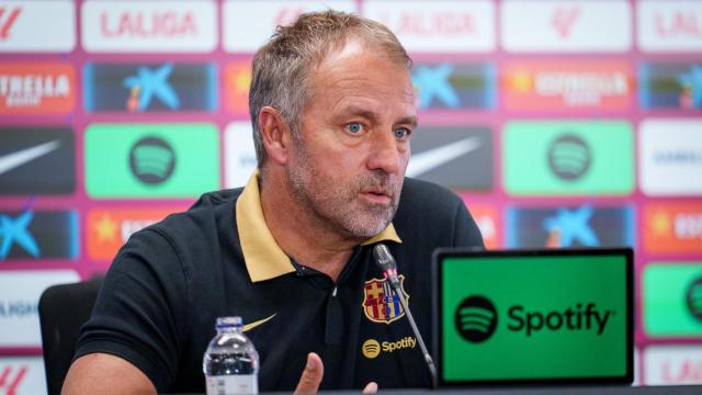 Hansi Flick, en la rueda de prensa previa del Barça-Valladolid