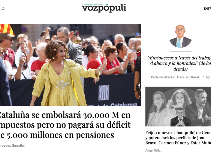 Portada de 'Vozpopuli' de 2 de septiembre de 2024