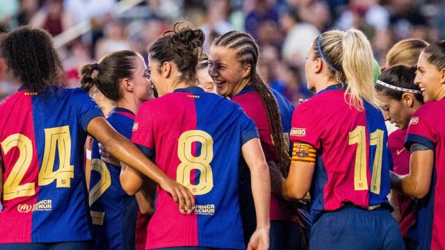 La alegría del Barça Femenino durante un partido en la gira norteamericana