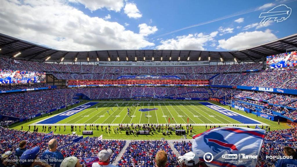 Espectacular vista del Highmark Stadium de los Buffalo Bills de la NFL